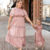 Millie Blush Smocked Little Girl Dress