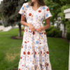 Mina Cream Floral Dress