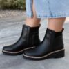Mya Black Ankle Boots
