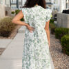 Nessie Green Floral Pattern Dress