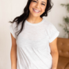 Nicole White Cap Sleeve Top