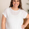 Nicole White Cap Sleeve Top
