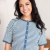 Nila Blue Stripe Cardigan