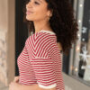 Nila Red Stripe Cardigan