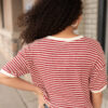Nila Red Stripe Cardigan
