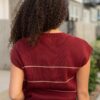Nina Burgundy Stripe Sweater