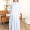 Noel White Button Up Dress