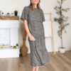 Nora Black Gingham Tiered Dress