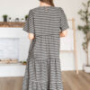 Nora Black Gingham Tiered Dress