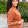 Norah Cinnamon Short Sleeve Sweater