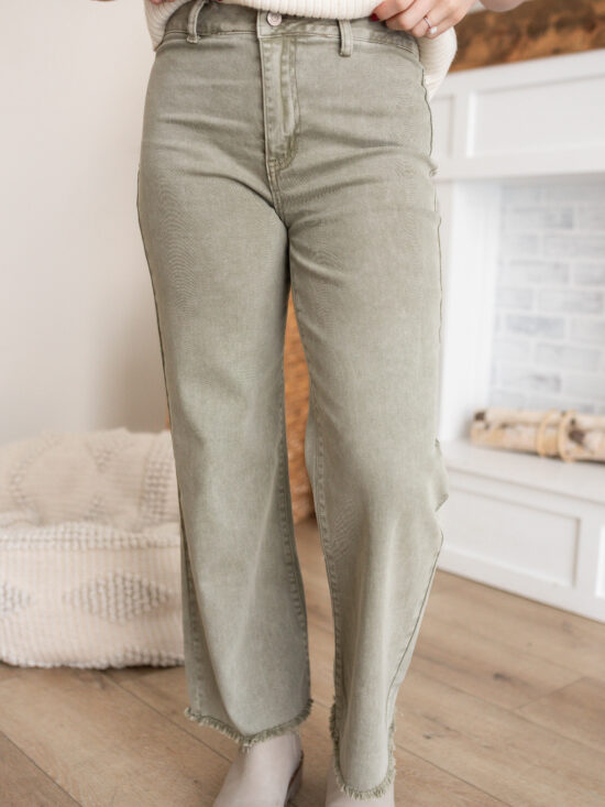 Norah Olive Wide Leg Pants