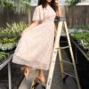 Nylah Blush Floral Mesh Dress