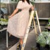 Nylah Blush Floral Mesh Dress