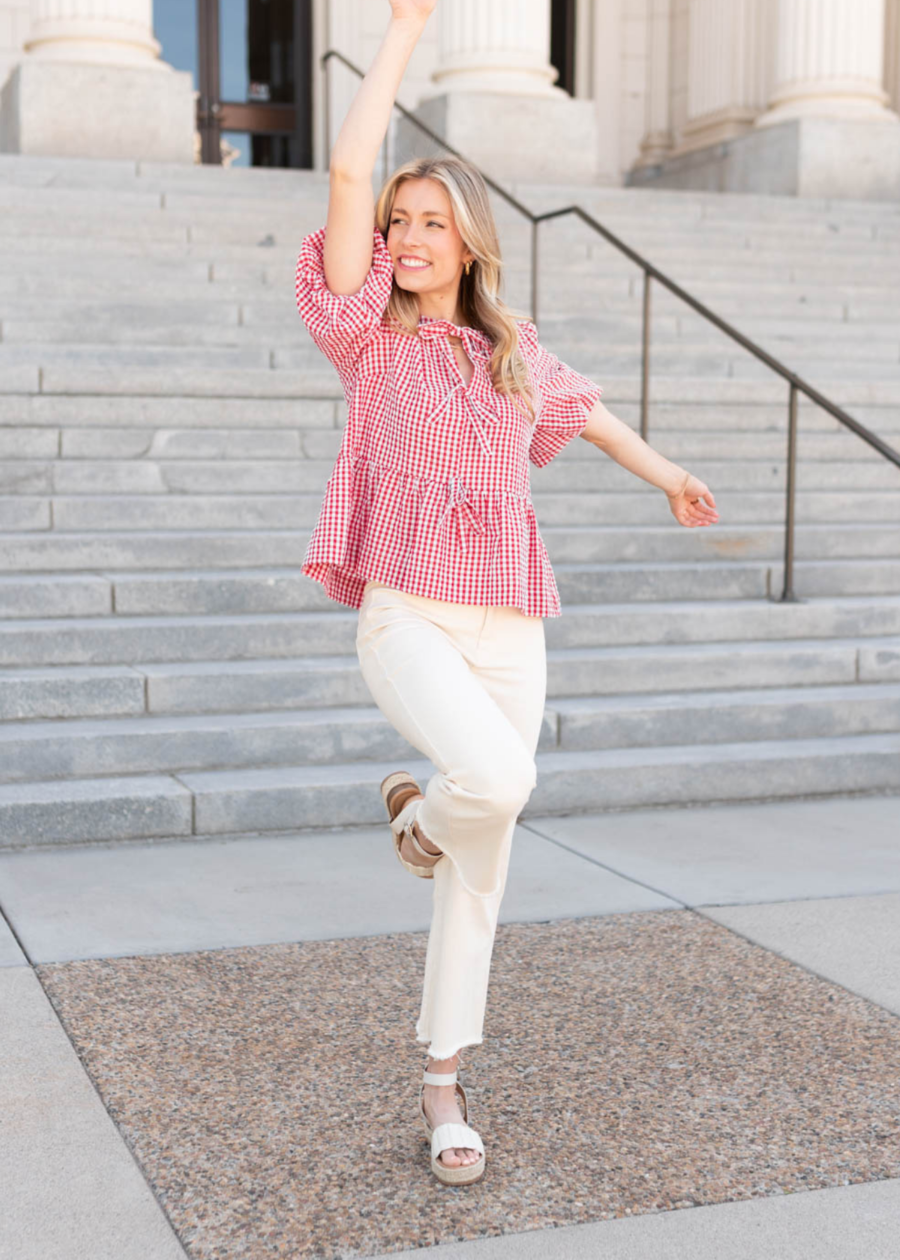 Odette Cream High Rise Pants