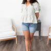 Opal Green Lace Top