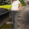 Paige Charcoal High Waisted Jeans