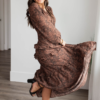Paige Mahogany Floral Tiered Dress