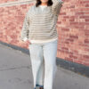 Paisley Olive Striped Sweatshirt