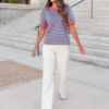 Patty Pink and Teal Striped Top