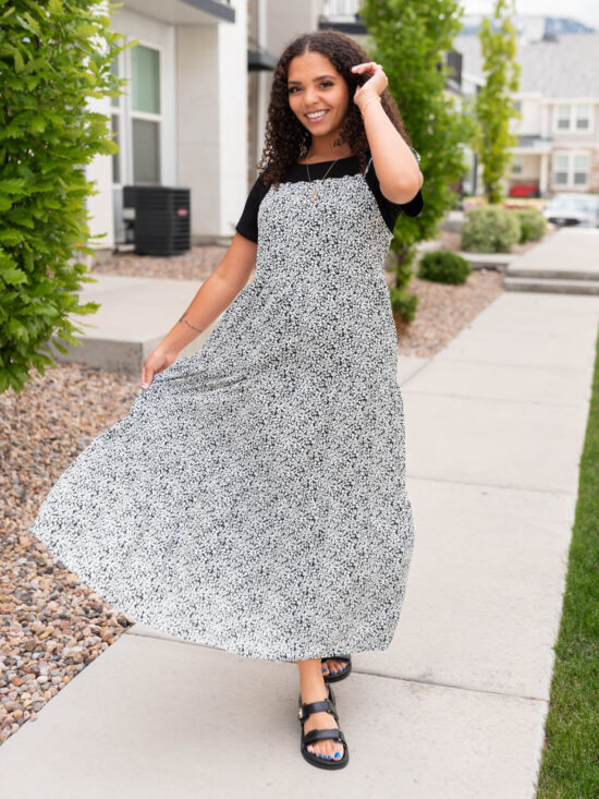Pauline Navy Floral Tied Dress