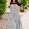 Pauline Navy Floral Tied Dress