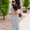 Pauline Navy Floral Tied Dress