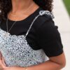 Pauline Navy Floral Tied Dress