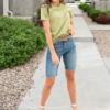 Peony Olive Basic Tee