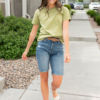 Peony Olive Basic Tee
