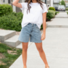 Peony White Basic Tee