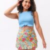 Breezy Floral Ultra High-Waist Skirt w/ Bottoms