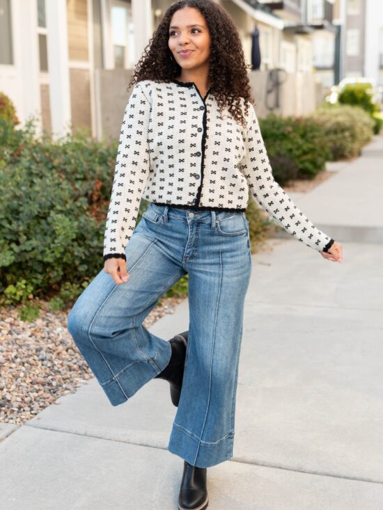 Peyton Black Pattern Cardigan