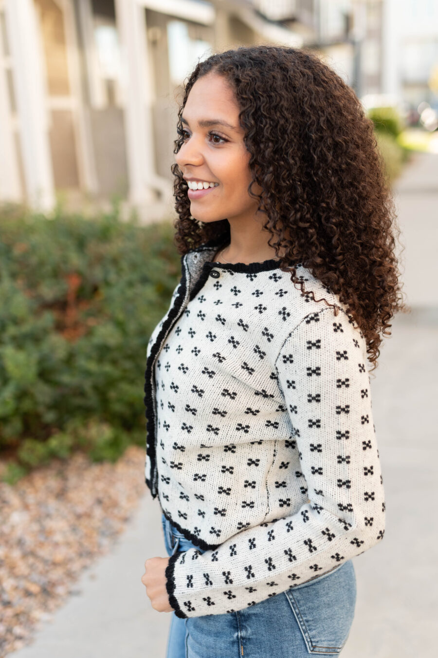 Peyton Black Pattern Cardigan