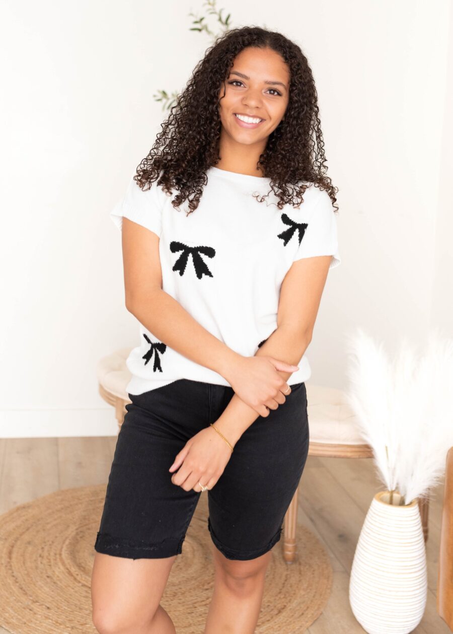 Presley Black Bow Sweater