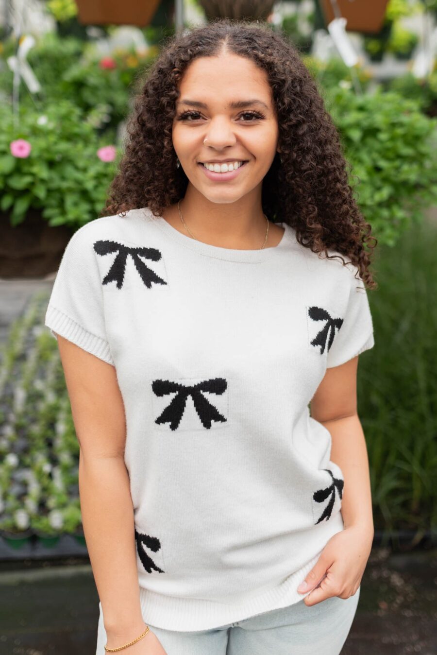 Presley Black Bow Sweater