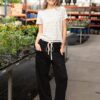 Raelyn Black Wide Leg Sweatpants
