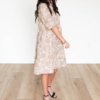 Railee Taupe Floral Button Down Dress