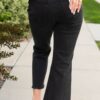 Randy Black Frayed Bootcut Pants