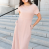 Raylee Taupe Ribbed Dress