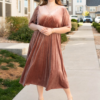 Reannah Dusty Rose Velvet Dress