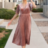 Reannah Dusty Rose Velvet Dress