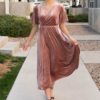 Reannah Dusty Rose Velvet Dress