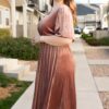 Reannah Dusty Rose Velvet Dress