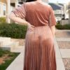 Reannah Dusty Rose Velvet Dress