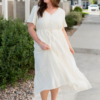 Rebekah Cream Button Down Dress