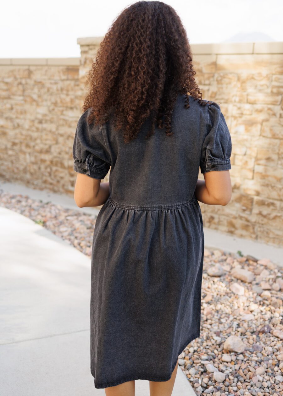 Reese Black Denim Dress