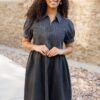 Reese Black Denim Dress