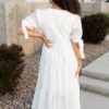 Reina White Gingham Dress
