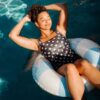 Retro Dot Square Neck Tankini Top