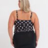 Retro Dot Square Neck Tankini Top